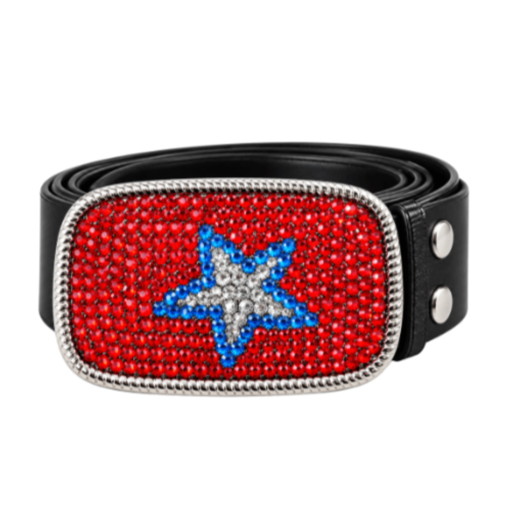 Belt Buckle Rhinestone Star Disco Fashion Buckles