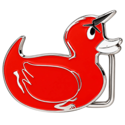 Red Devil Duck Belt Buckle With Horns – Get Your Ducks Straight!