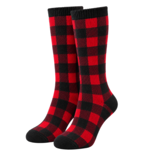 Canadian Lumberjack Buffalo Plaid Winter Socks - Unisex Fashion Style