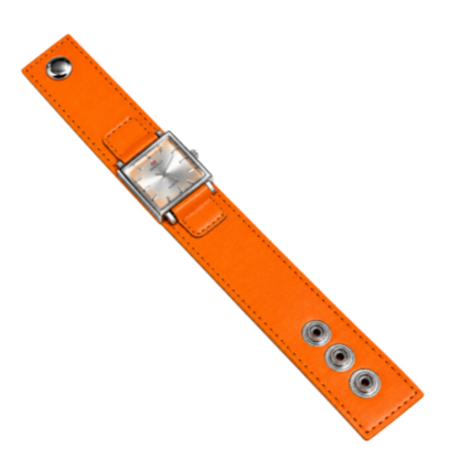 MONTRE-BRACELET SEXY UNISEXE MANCHETTE ORANGE SNAP ON HOMME FEMME