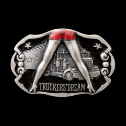 Trucker 18 Wheeler Dream Hot Lady Truck Driver Belt Buckle