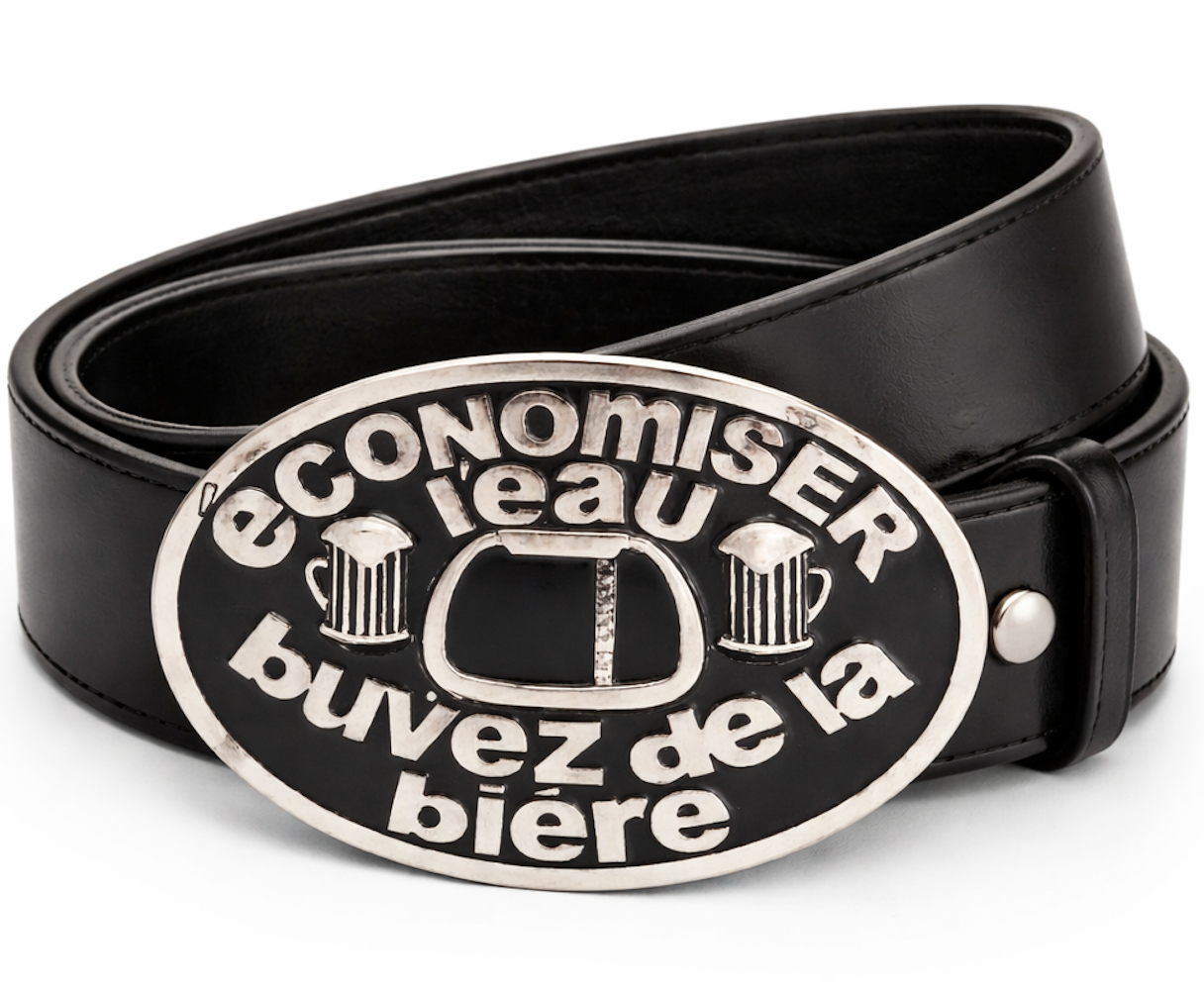Belt Buckle French Economiser L'eau Buvez Bière Boucle Ceinture