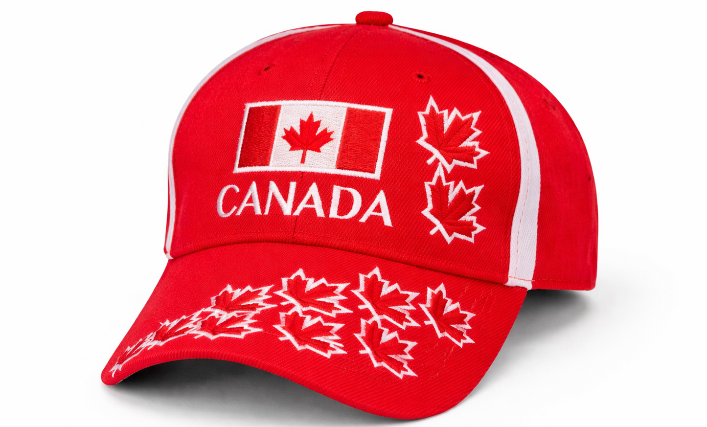 Bandera Roja Canadá Pelota Béisbol Sombrero Gorra Hojas Arce Casqueta