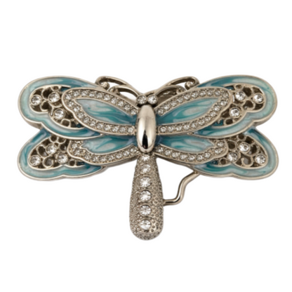 Hebilla de cinturón de insecto de moda de libélula de diamantes de imitación