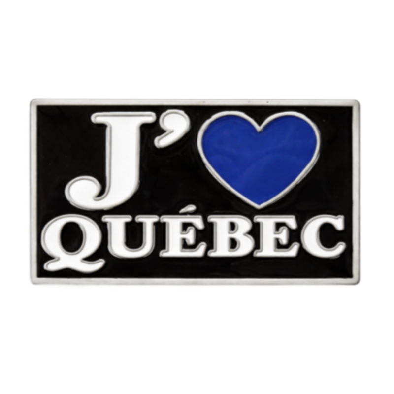 J'aime Love Quebec Quebecois Fleur De Lys Belt Buckle