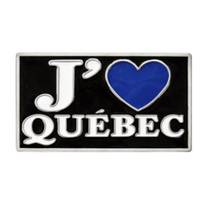J'aime Love Quebec Quebecois Fleur De Lys Belt Buckle