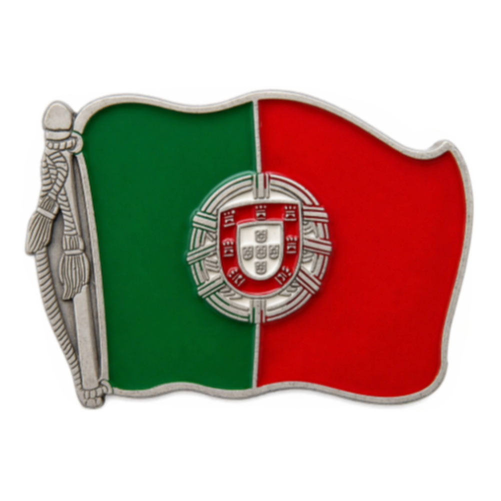Portugal Azores Lisboa Porto Hebilla de cinturón con bandera portuguesa