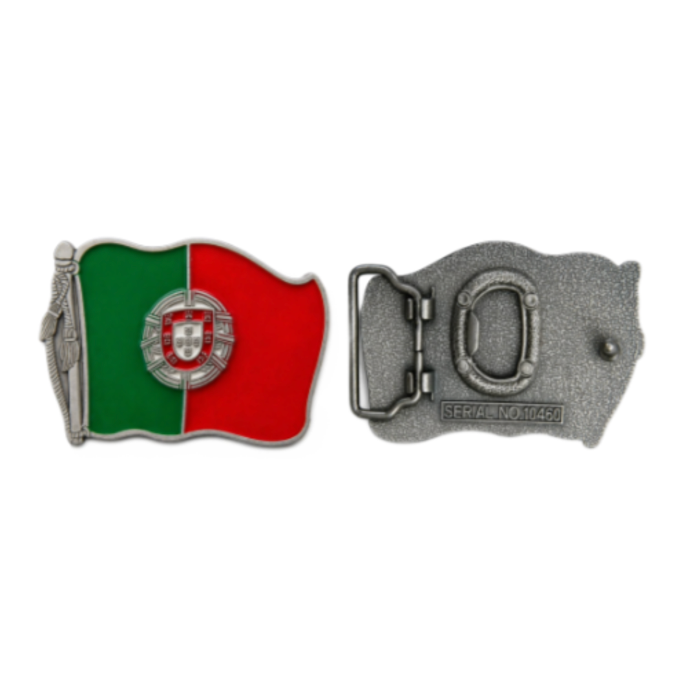Portugal Azores Lisboa Porto Hebilla de cinturón con bandera portuguesa