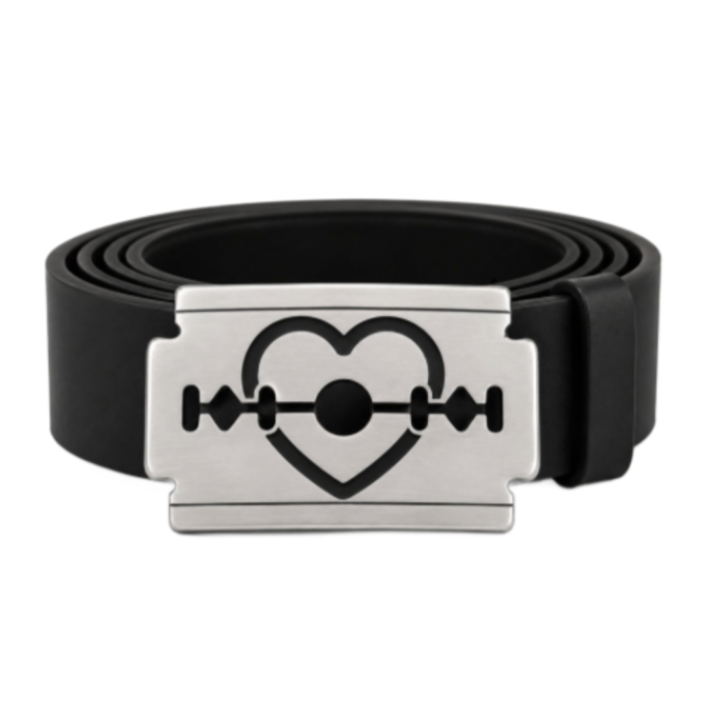 Barber Razor Blade Heart Stylist Barbershop Belt Buckle