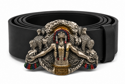 Native American Warrior Chief Amerindian Feather Art Western Belt Buckle