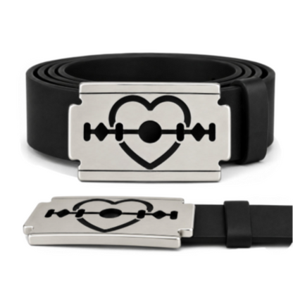Barber Razor Blade Heart Stylist Barbershop Belt Buckle