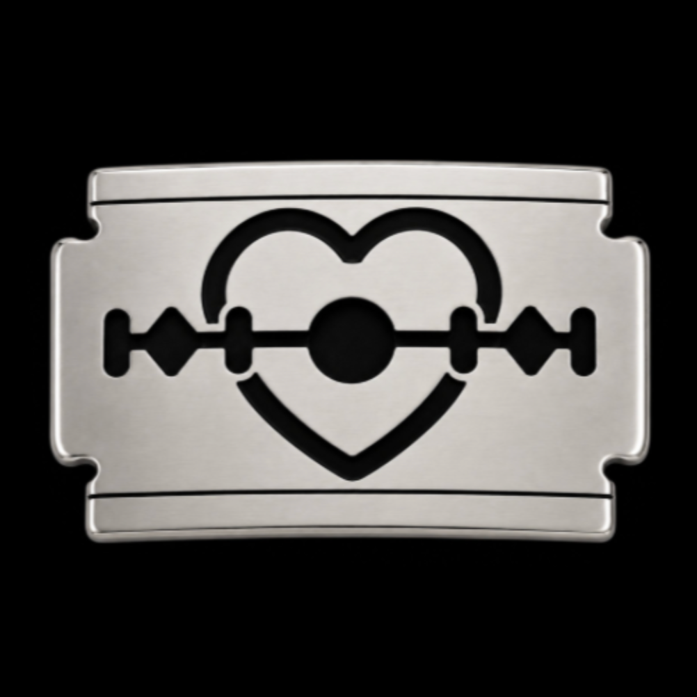 Barber Razor Blade Heart Stylist Barbershop Belt Buckle