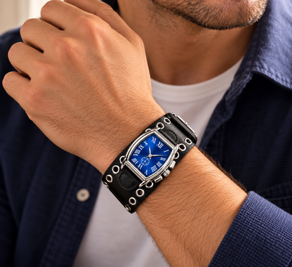 Unisex Oversized Cuff Bracelet Watch – Fashion Wristwatch for Men, Women, Girls & Boys