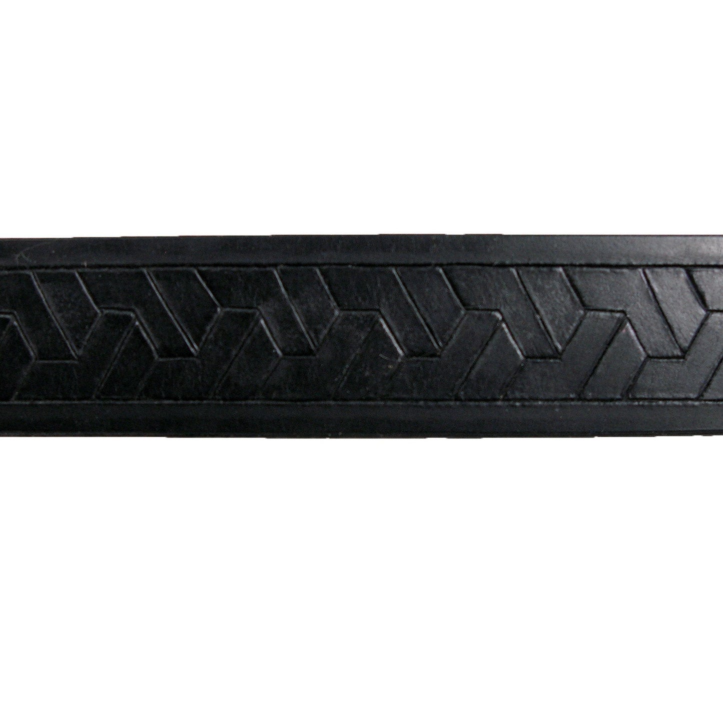 1.25"(32mm) Embossed Geometric Weave Black Buffalo Leather Belt Handmade in Canada by Zelikovitz Size 26-46