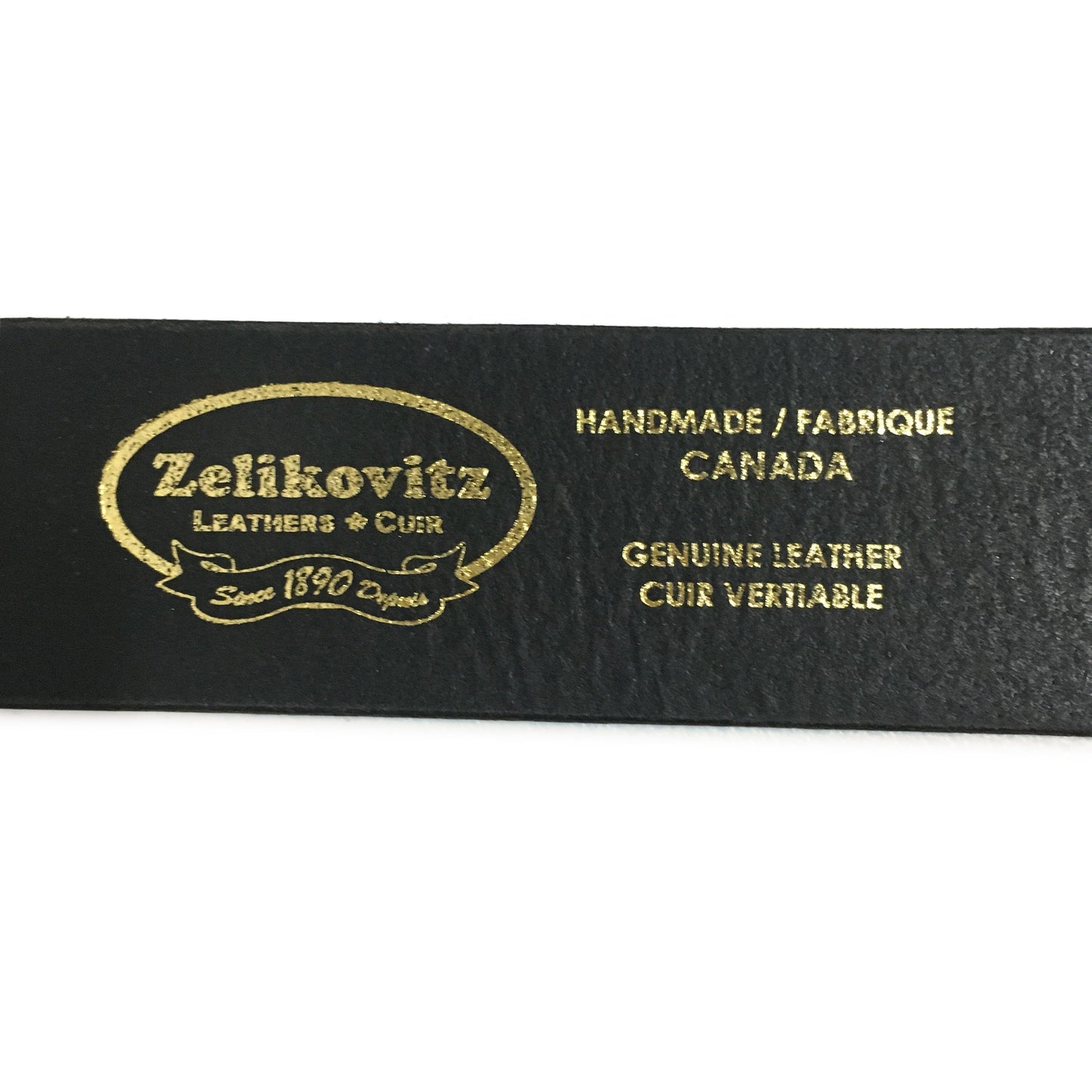 1.5"(38mm) Cognac Full Grain Leather Belt Handmade in Canada by Zelikovitz