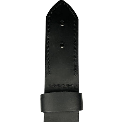 1.5"(38mm) Black Solid Buffalo Leather Mechanic's Belt Handmade in Canada by Zelikovitz