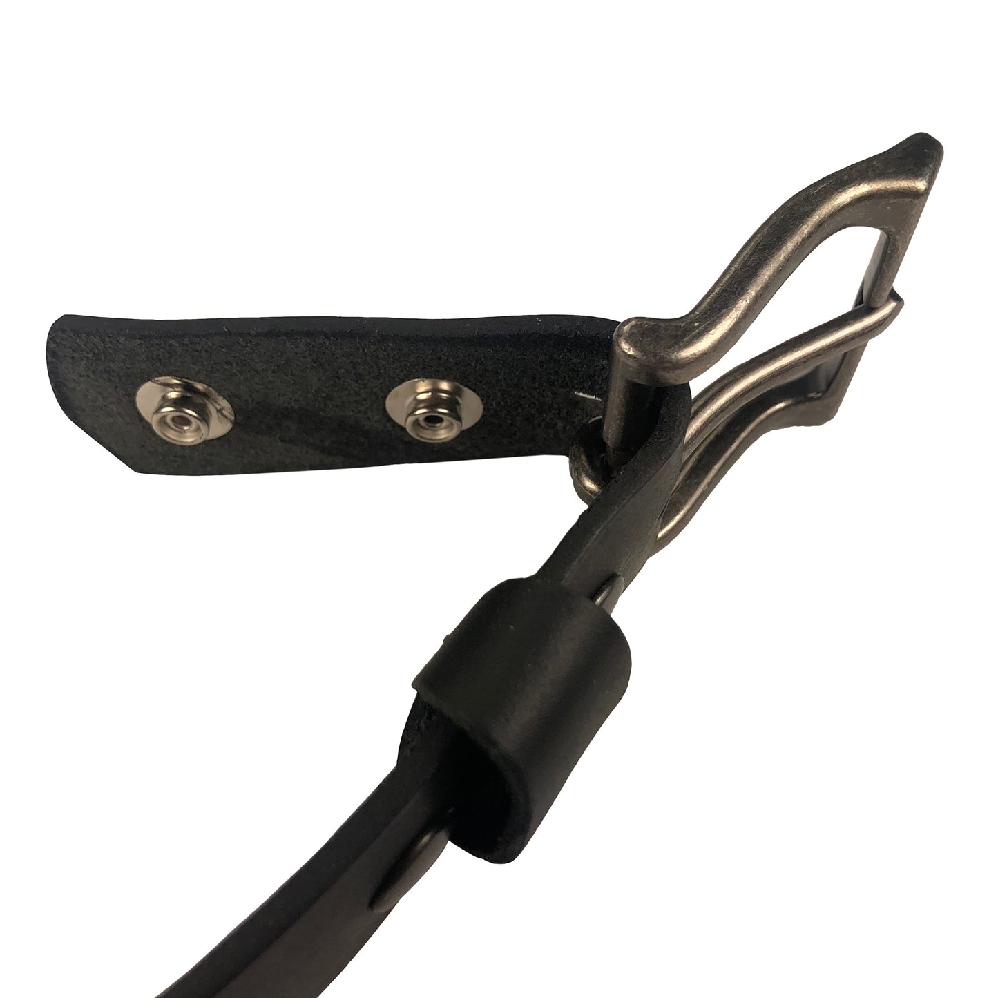 1.25"(32mm) Black Solid Buffalo Leather Belt Handmade in Canada by Zelikovitz