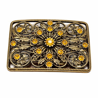 Boucle de ceinture en strass de style bohème, mode hippie