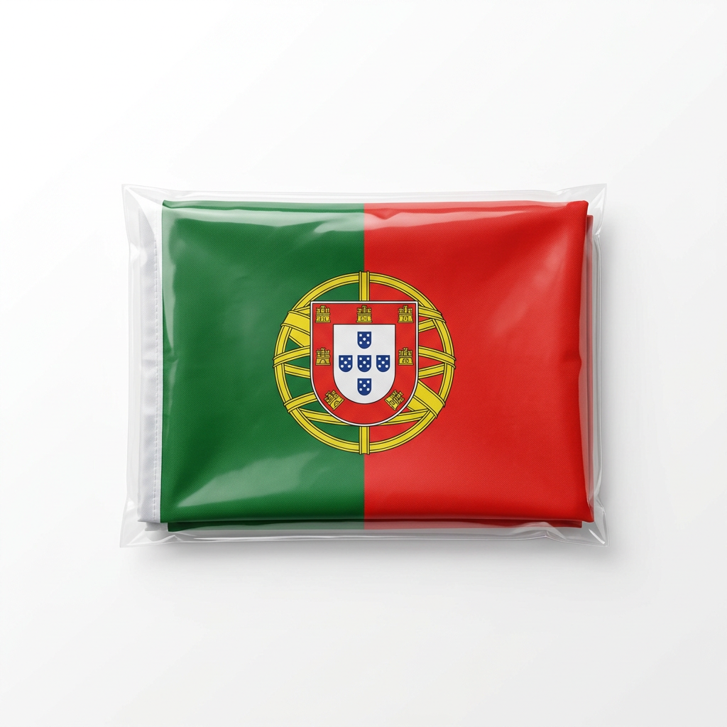 Portugal National Soccer Waving Pole Flag Escudo Quinas