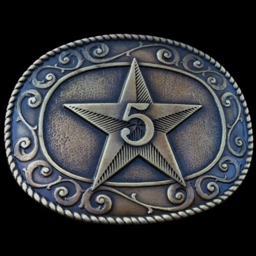 5 Point Star Western Cowboy Cowgirl Belt Buckle