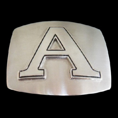 Letter A Name Initial Monogram Belt Buckle