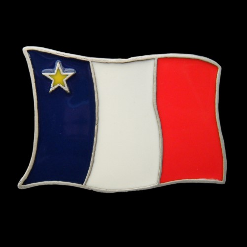 Boucles de ceinture Acadia Star Flag Canada USA Acadiens