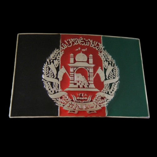 Afghanistan Islamic Republic Country Flag Belt Buckle