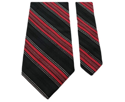 Corbata para hombre 100% seda elegante y elegante con diseño de rayas rojas de América