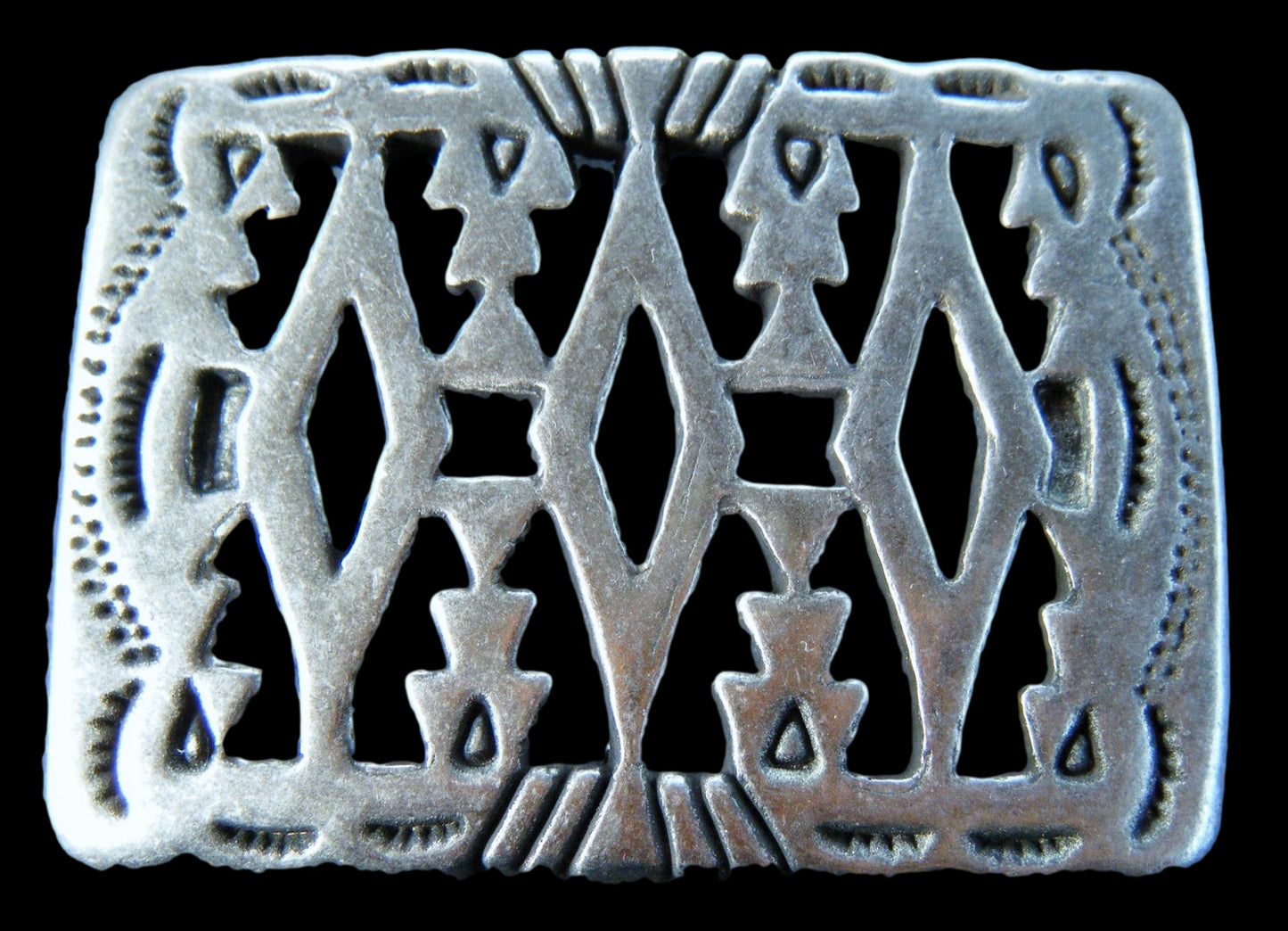 American Native Tribal Indian Art Hippie Belt Buckle