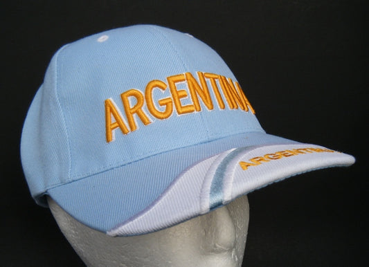 Casquette bleue avec drapeau du pays de l'argentine, coupe du monde de football