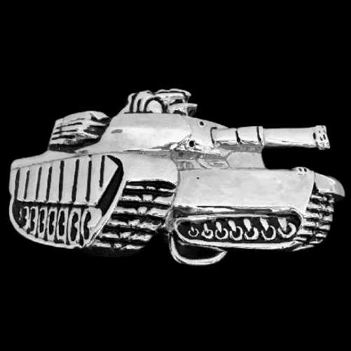 ARMY TANKER TANK MILITARY WAR ARMORED BELT BUCKLE