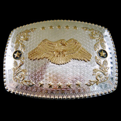 American Eagle Wings Big Western Belt Buckle