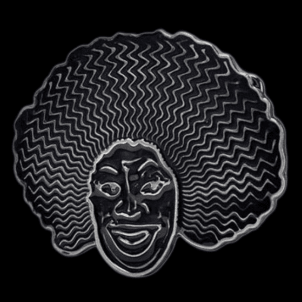 Afro Hair Retro 70's Disco Fashion Style Belt Buckle