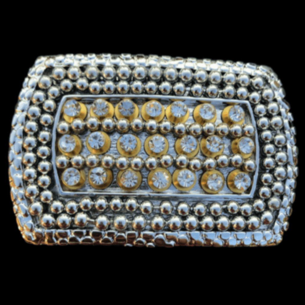 BEAUTIFUL WHITE RHINESTONE WOMEN'S COOL BELT BUCKLE BUCKLES