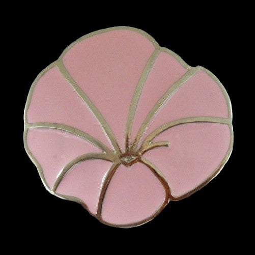 Belt Buckle Pink Rose Flower Blooming