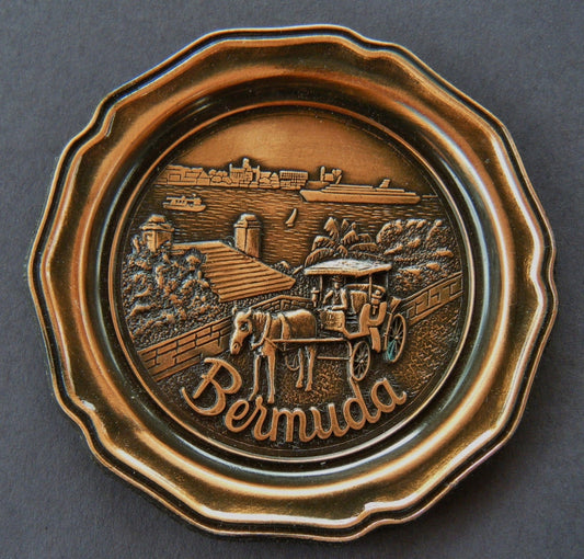 BERMUDA METAL ONE COASTER SOUVENIR CRUCERO ISLA CABALLO BUGGY