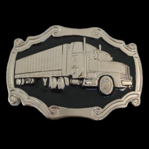 Big 18 Wheeler Transport Truck Trucker Rig Belt Buckles