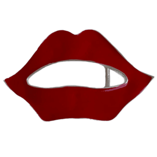 Belt Buckle Red Hot Lips Kiss