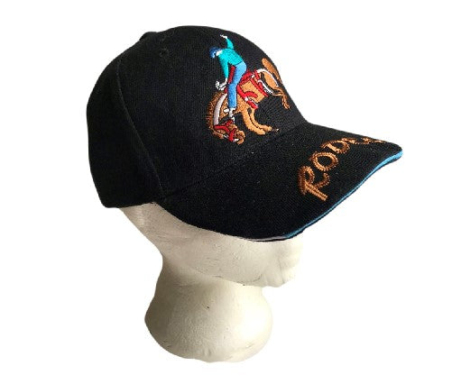 Negro Rodeo Bull Rider Cowboy Cowgirl Cap Sombrero Gorras bordadas