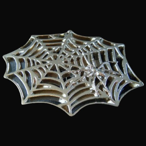 Spider Web Black Widow Goth Punk Belt Buckle