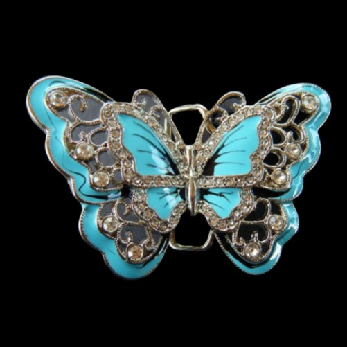 Butterfly Cool Glitter Rhinestone Belt Buckle