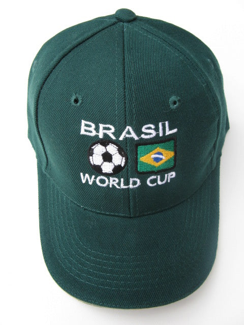 BRASIL BRAZIL WORLD SOCCER CUP ALL SPORTS BASEBALL CAP