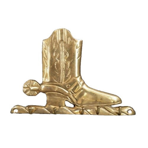 BRASS BOOT WESTERN COWBOY COWGIRL SPUR RODEO KEY RACK