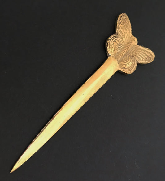 Brass Butterfly Desktop Letter Opener Office School Supplies Cool Brass