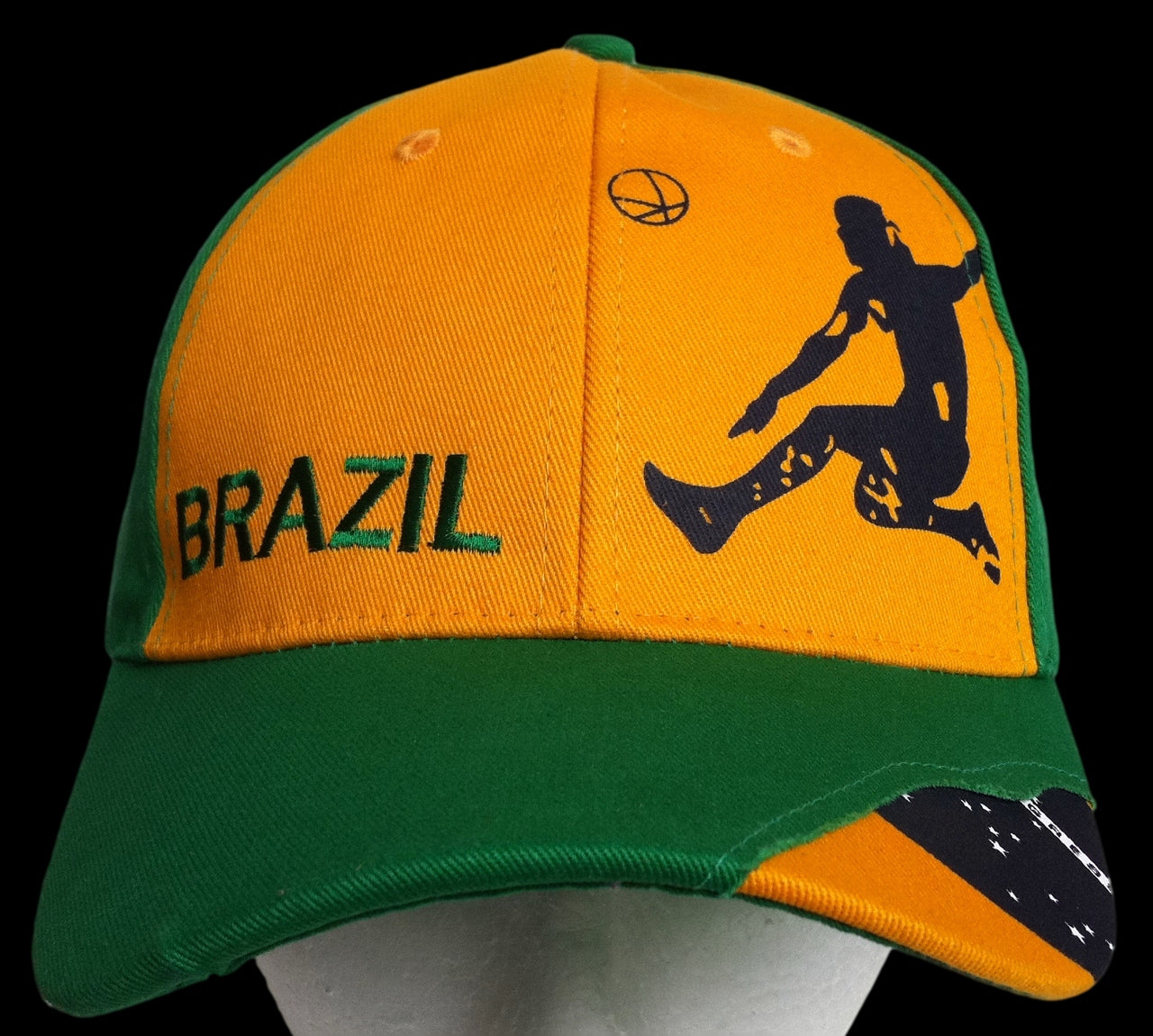 BRAZIL BRASIL WORLD CUP SOCCER PLAYER BASEBALL HAT CAP