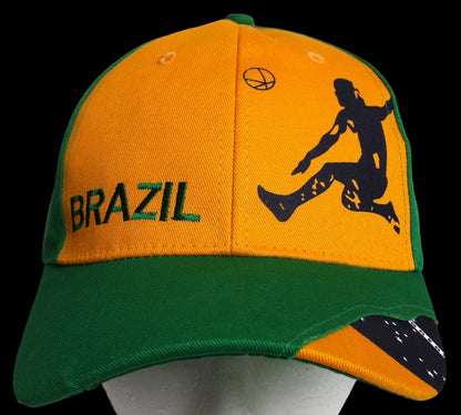 BRAZIL BRASIL WORLD CUP SOCCER PLAYER BASEBALL HAT CAP