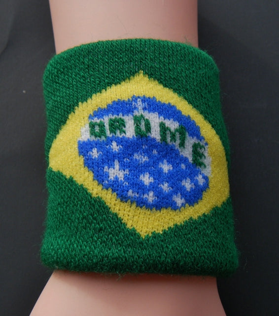 Brazil Brazilian Country Flag Soccer Sports Wristband