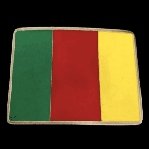 Cameroun Cameroon Soccer Flag Belt Buckle