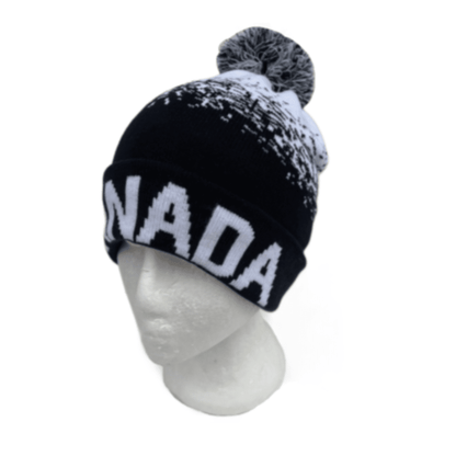 Gorro de lana de Canadá, gorro de esquí de punto liso, gorro de invierno sólido y cálido para mujer