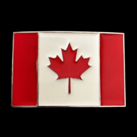 Canada Canadian Maple Leaf Flag Belt Buckle